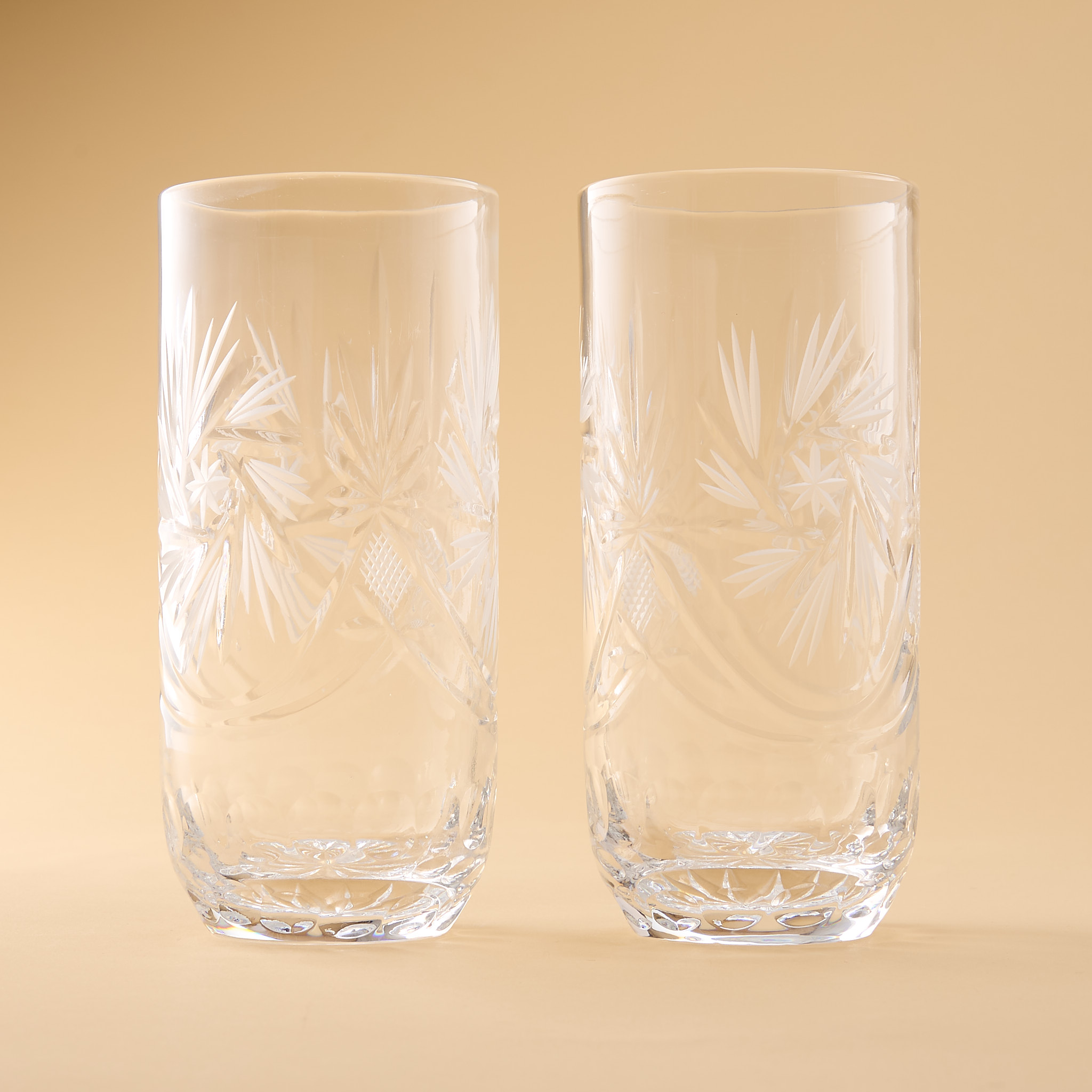 vaisselle ancienne verres taillés en cristal