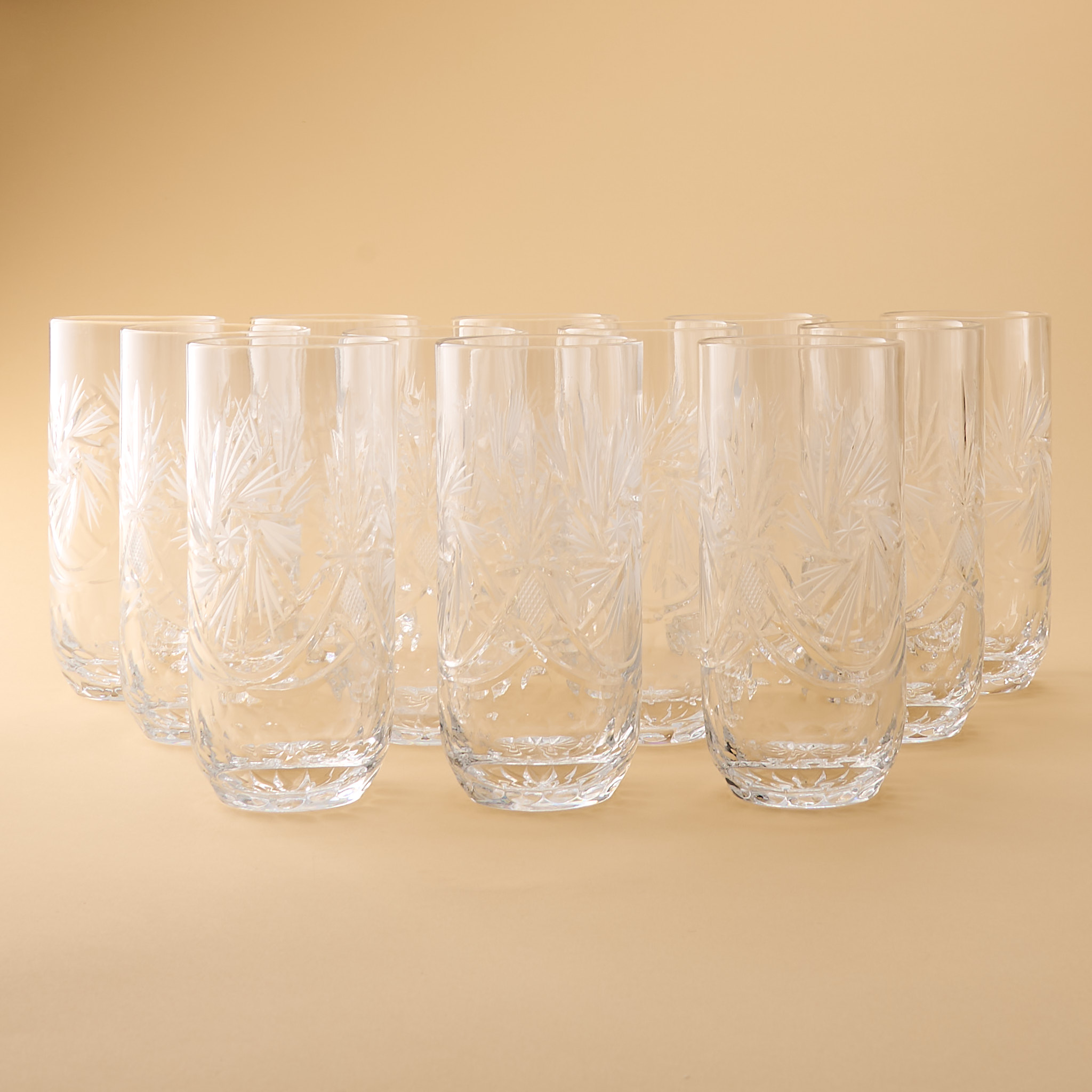 vaisselle ancienne verres taillés en cristal