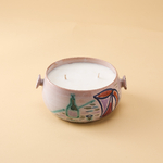 Bougie upcyclée coulée dans un pot Vallauris