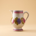 vaisselle ancienne pichet en grès à fleurs