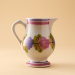 vaisselle ancienne pichet en grès à fleurs