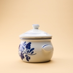 vaisselle ancienne petite soupière bleue