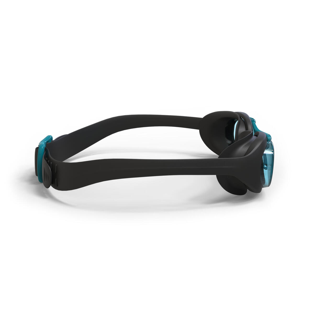 Lunettes de natation Xbase vues de profil, sangle élastique noire