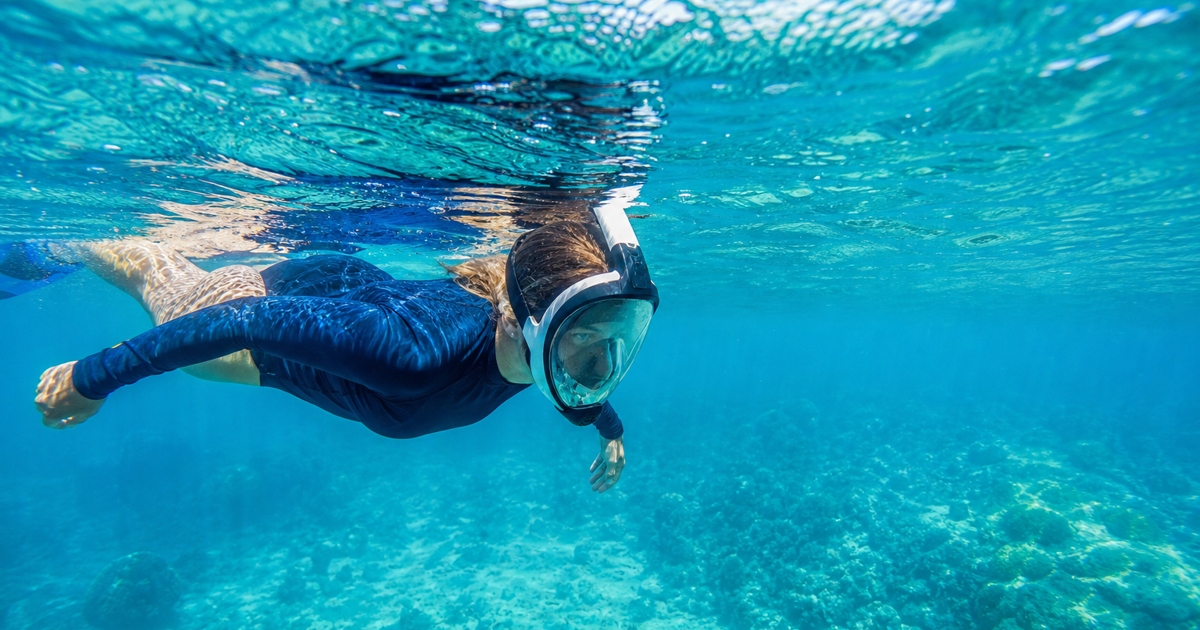 Apnée avec un masque intégral Easybreath 900 en mer