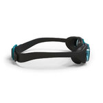 Lunettes de natation Xbase vues de profil, sangle élastique noire