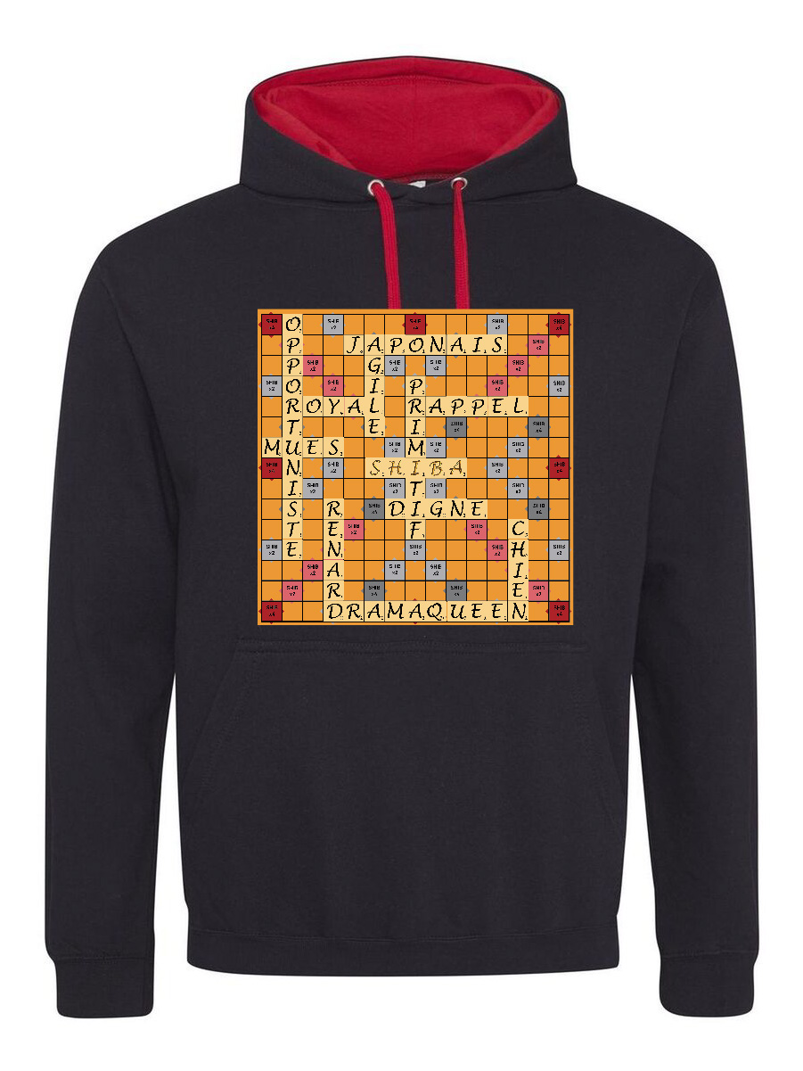hoodies noir scrabble