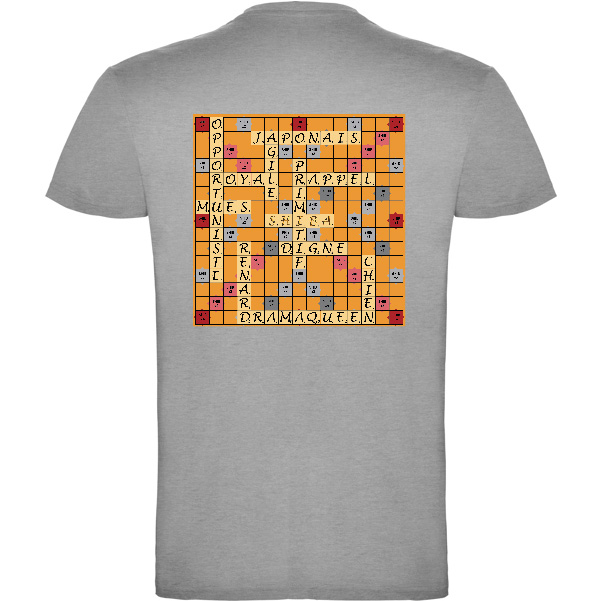 t shirt gris dos