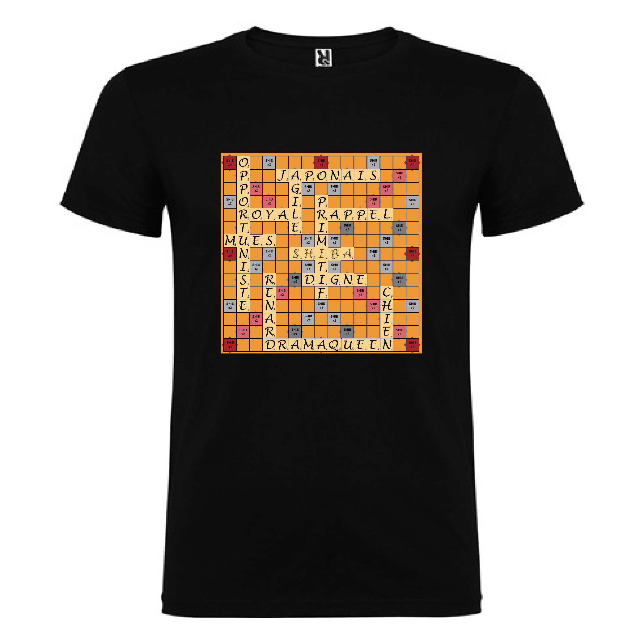 t shirt noir scrabble