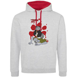 Hoodie THE WALKING AKITA gris