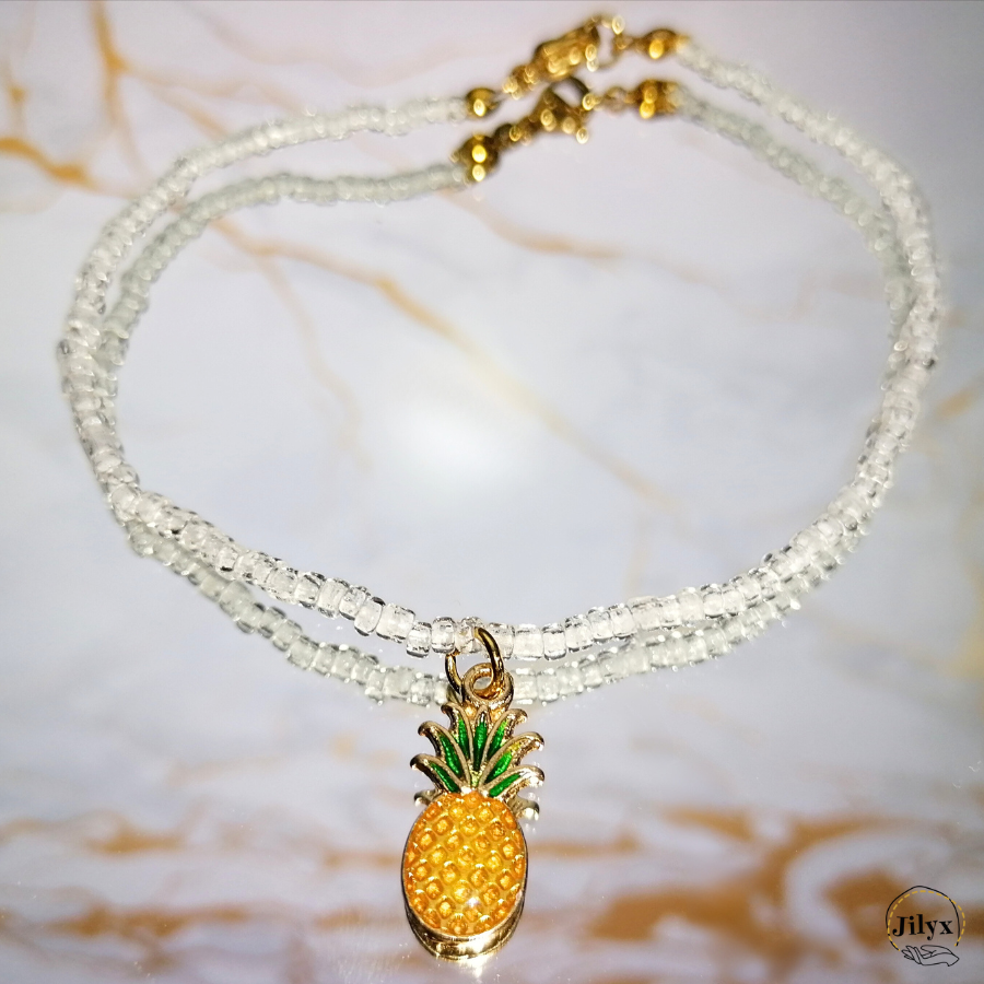 Bracelet  ananas perles marbre