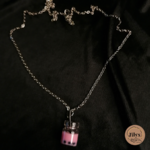 Collier avec pendentif bubble tea rose satin