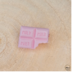 Pins tablette de chocolat mordue rose bois