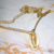 Collier avec pendentif coquillage doré marbre