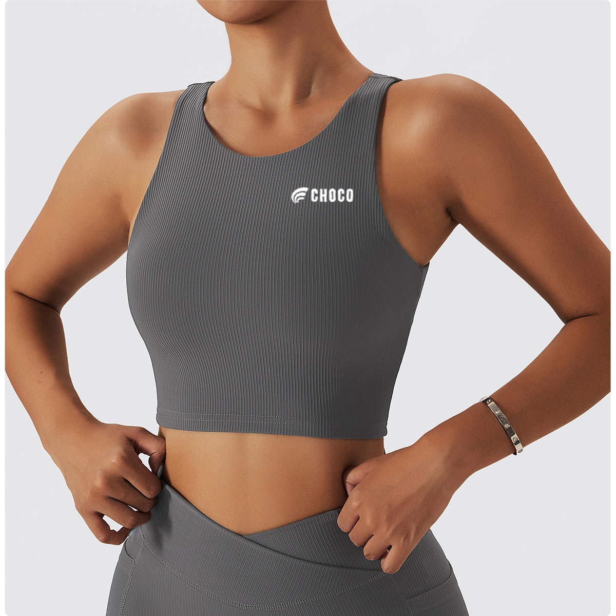 SLEEVElEES TOP - GREY