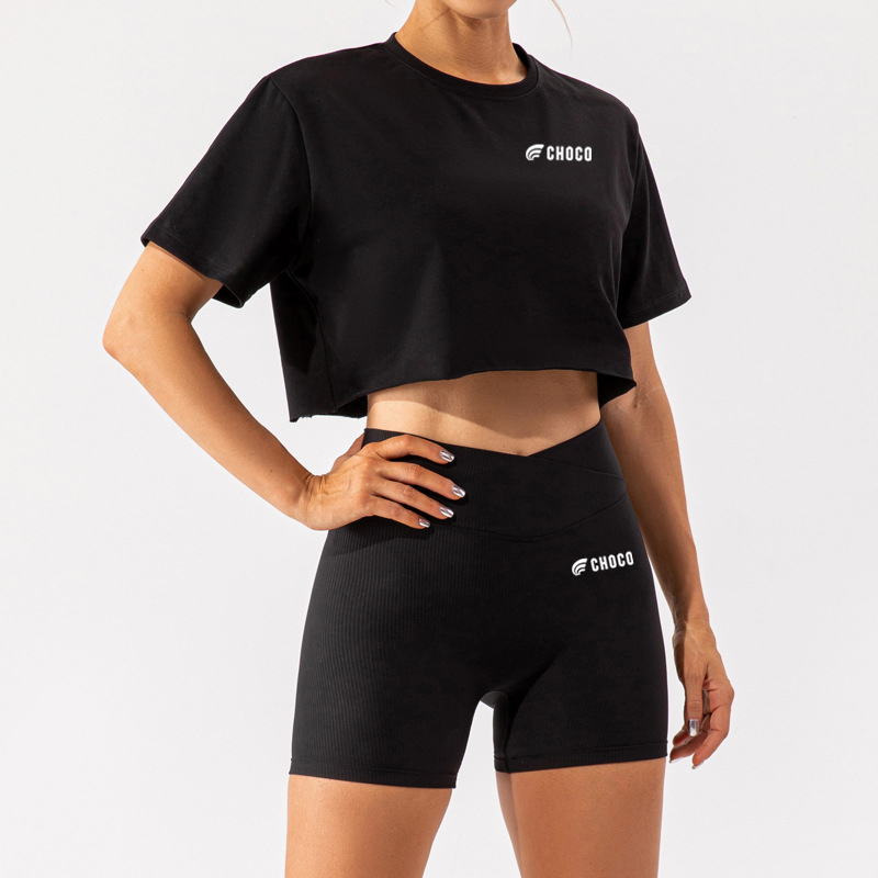 T-Shirt & Shorts Set - BLACK