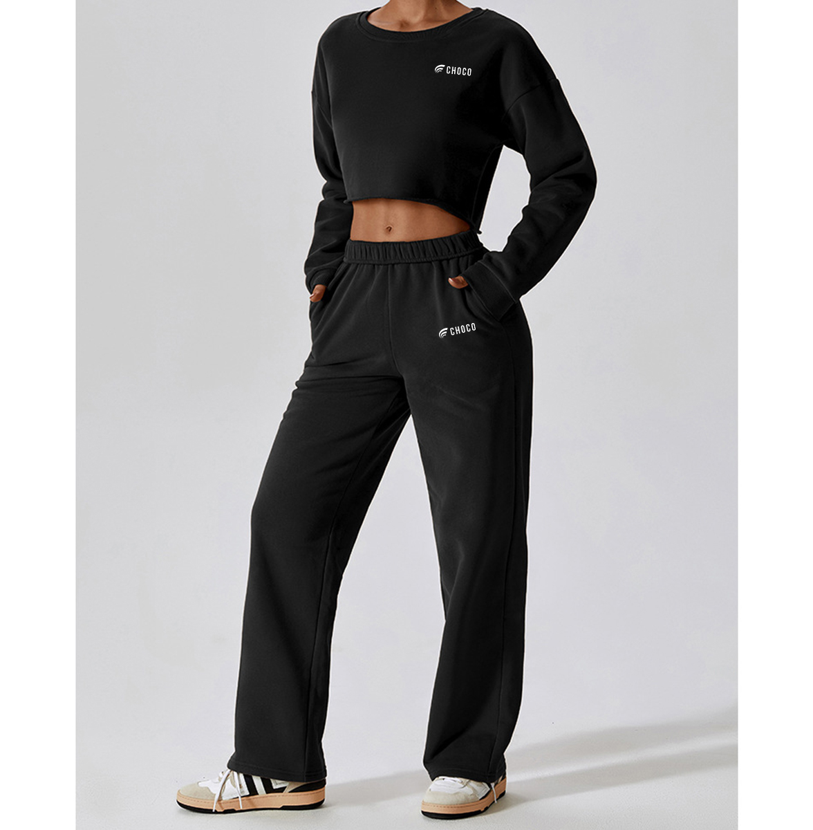 SWEAT-SHIRT AND JOGGERS - BLACK
