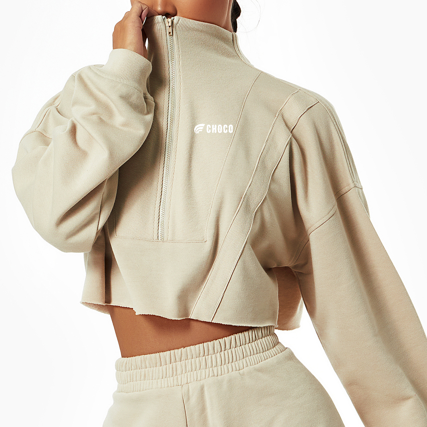 BCX6462 3-4 womens Sweatshirt khaki avant2