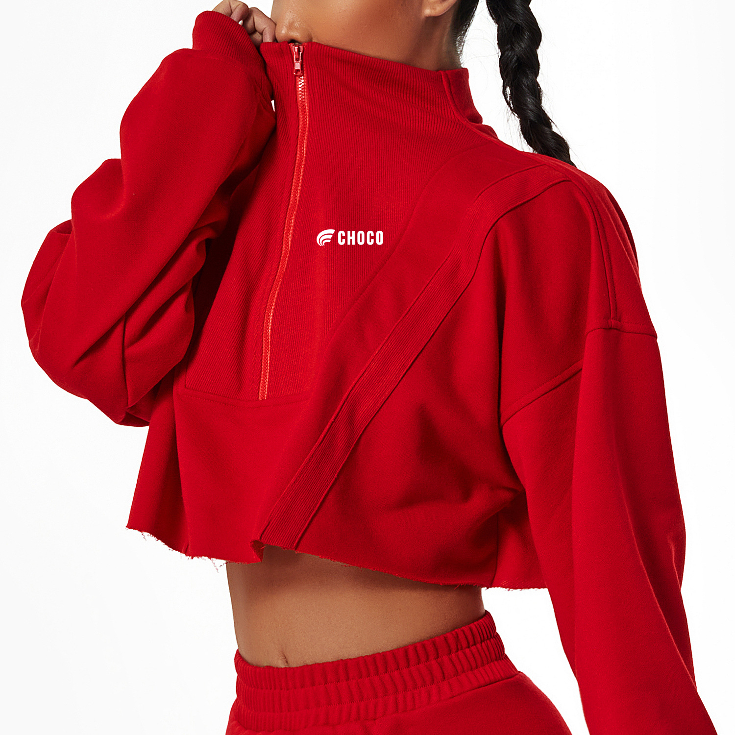 BCX6462 3-4 women's Sweatshirt red avant1