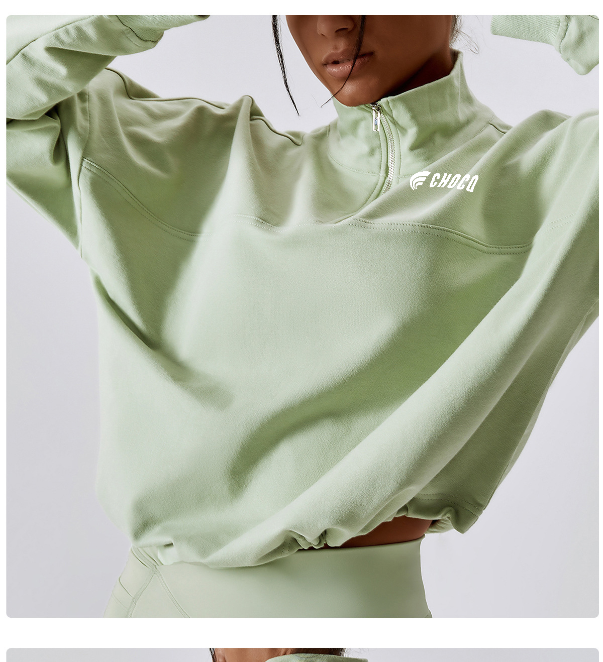 BCX8001 1-4 womens Sweatshirt green avant4