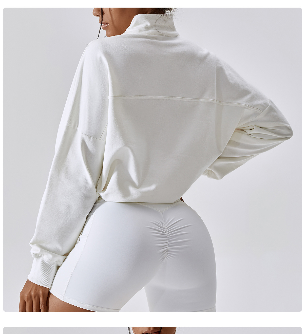 BCX8001 1-4 womens Sweatshirt white dos2