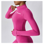 BCX8047 Long Sleeve zip up jacket  in pink avant2