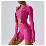BCX8047 Long Sleeve zip up jacket  in pink avant3