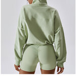 BCX8001 1-4 womens Sweatshirt green dos1
