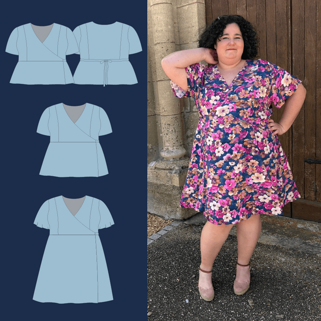 Patron Robe Tunique Blouse CACHE-COEUR CIEL PDF projection