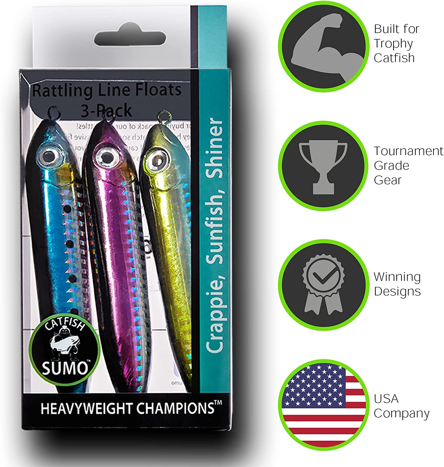 SEE VIDEO!! Catfish Float Rig Tackle Rattle Santee 6/0- 30LB Line - Foto 4