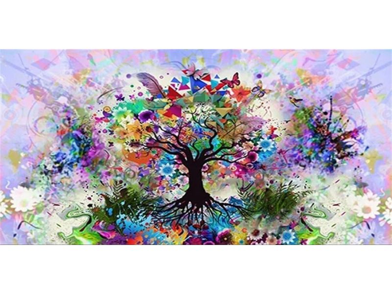 Diamond painting XXL - Tree painting - 50 x 100 cm