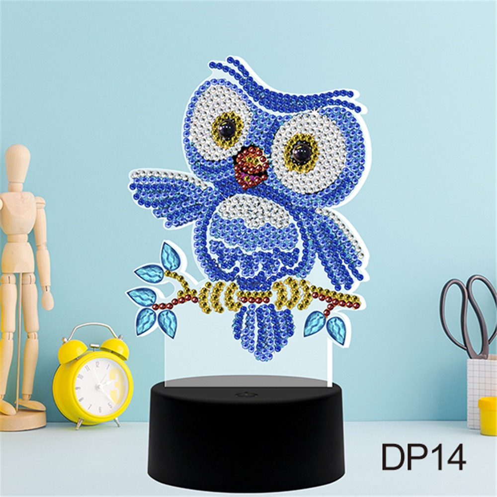 HUACAN-lampe-LED-5D-peinture-diamant-broderie-lumineuse-hibou-ours-mosa-que-dessin-anim-d-coration