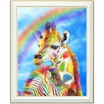 broderie-diamant-girafe-zeèbre-multicolore