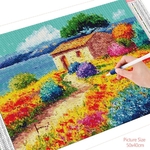 HUACAN-peinture-diamant-mosa-que-de-paysage-de-jardin-Kit-complet-de-broderie-maison-cadeau-personnalis