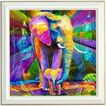 broderie-diamant-tableau-éléphant-coloré-lartera