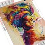 HUACAN-peinture-en-diamant-de-Portrait-de-femme-africaine-broderie-compl-te-de-strass-images-de