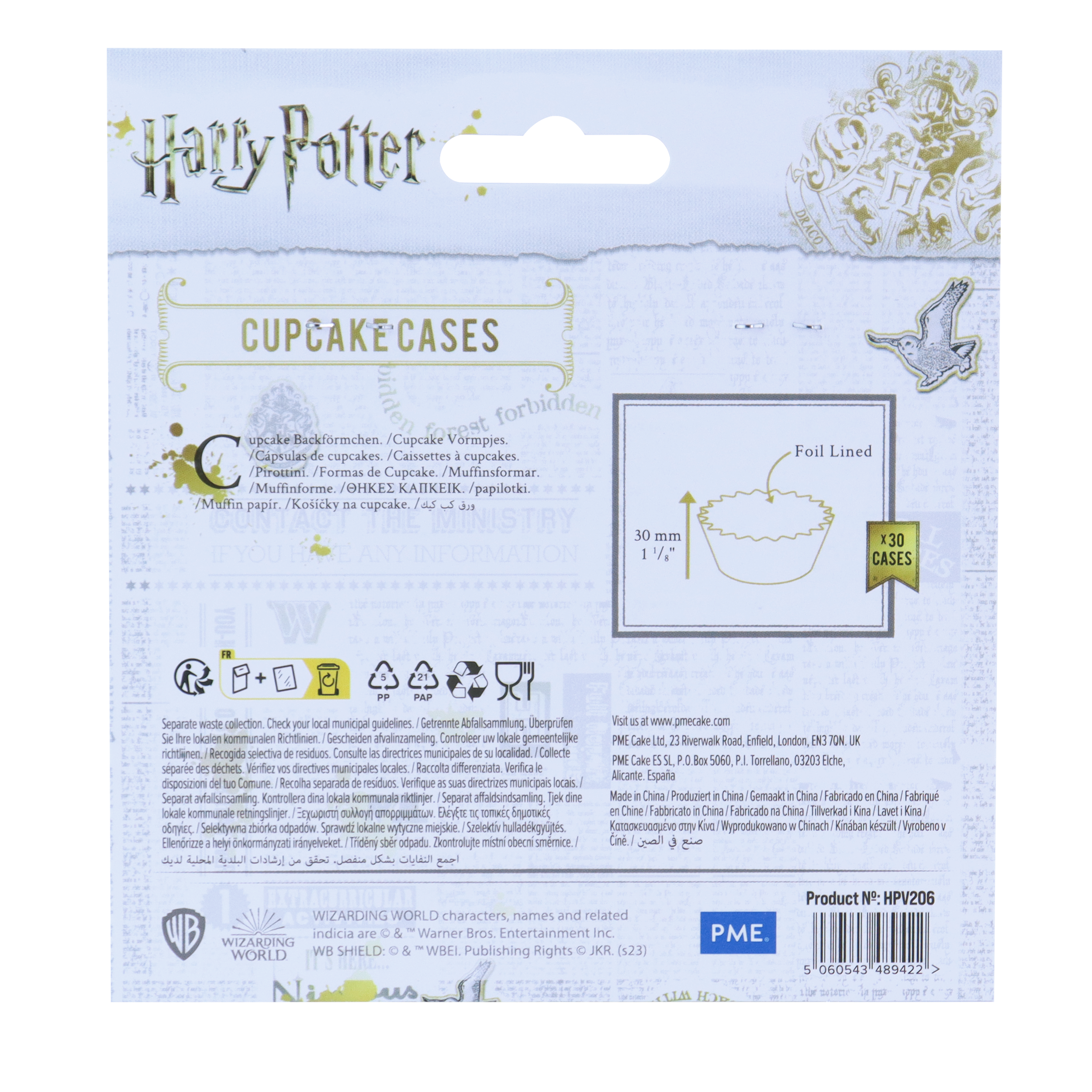 Caissette à cupcakes en Alu - Sachet Monde des sorciers 2