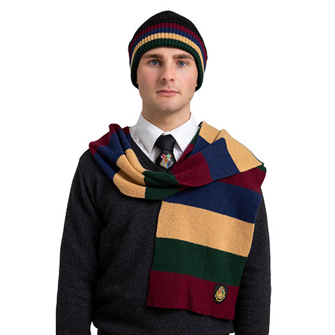 Écharpe tricoté à rayures Poudlard Lochaven - Harry Potter1