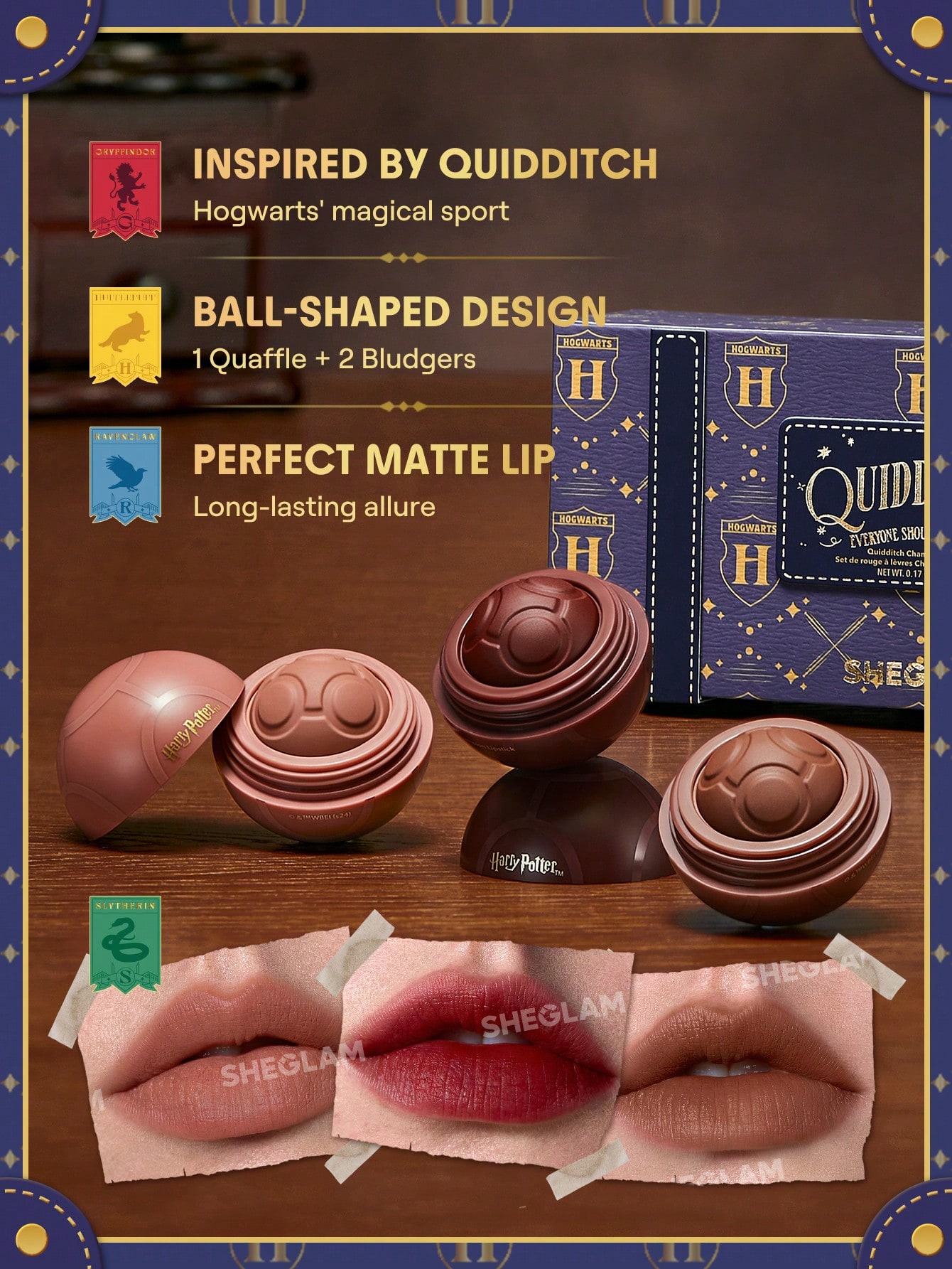 Coffret pour les lèvres Harry Potter™ X SHEGLAM Champion de Quidditch2