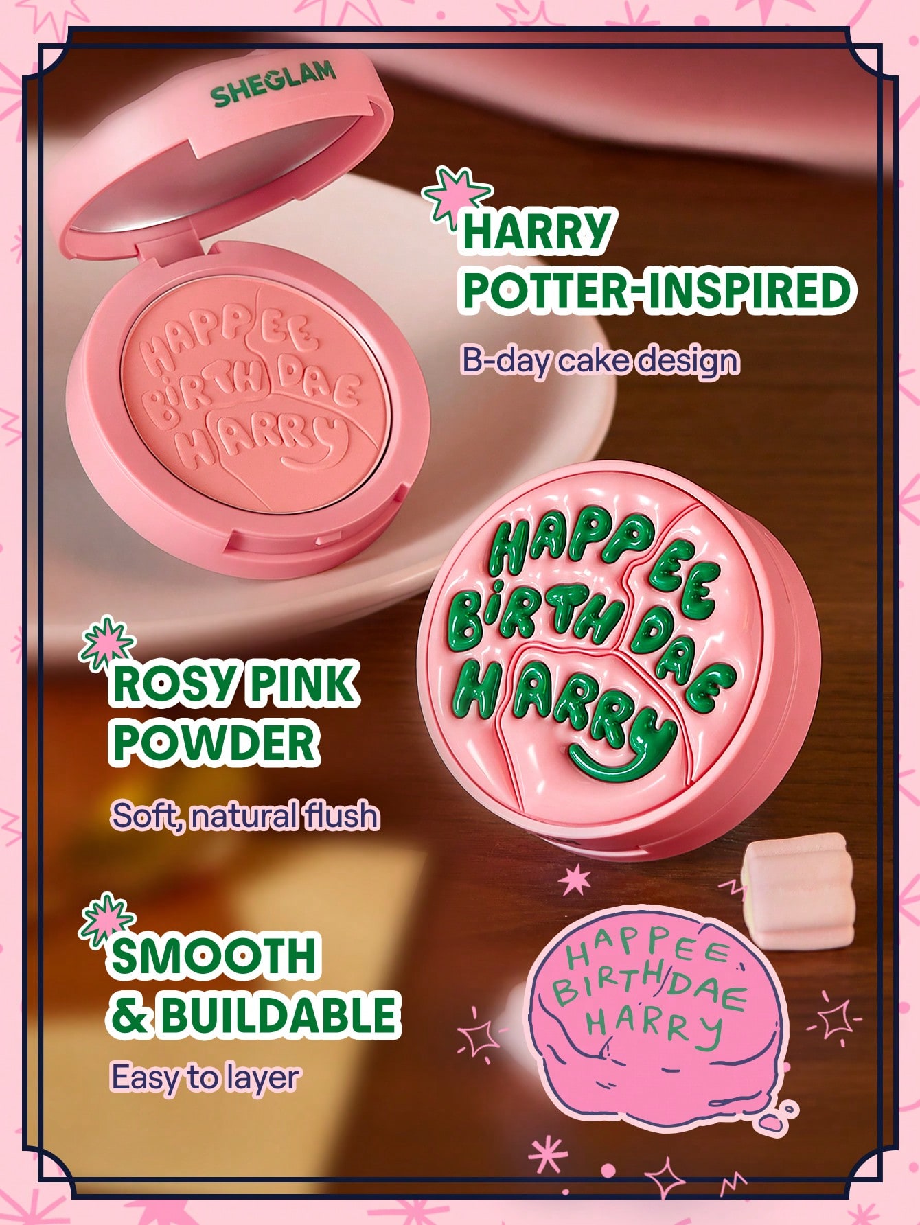 Harry Potter™ X SHEGLAM Joyeux anniversaire Harry Blush2