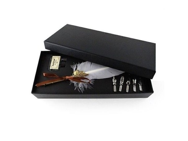 Coffret de calligraphie - plume blanche QISW000001(5)