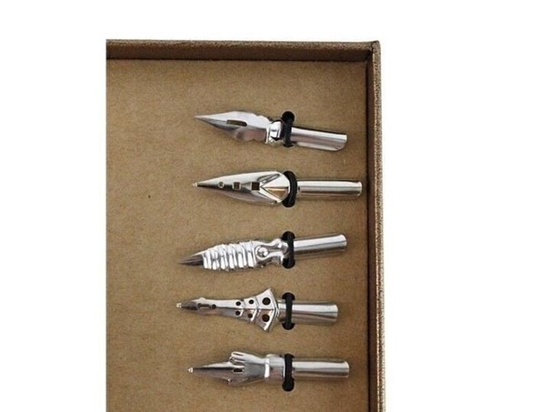 Coffret de calligraphie - plume de faisan marron ISW000003(2)