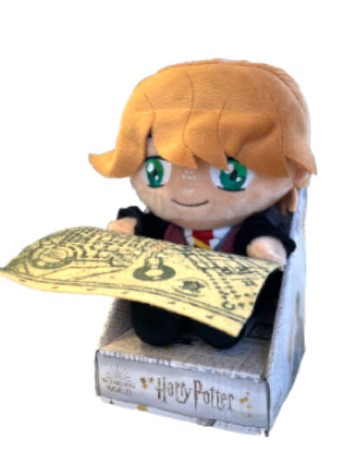 peluche mignonne Ron avec carte du maraudeur