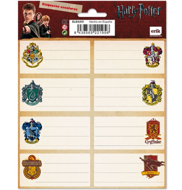 étiquettes auto collante rentrée scolaire harry potter 2
