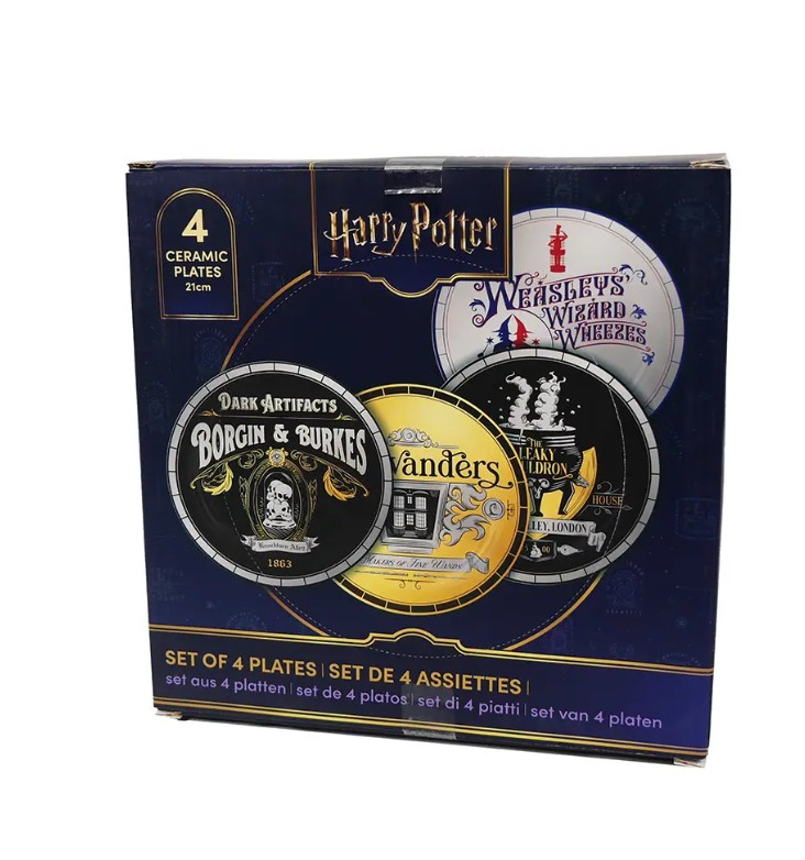 Lot de 4 assiettes Chemin de traverse - Harry Potter 3