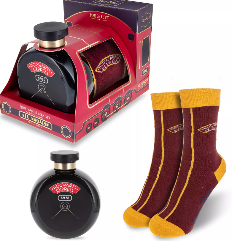hogwarts express body wash &amp; sock set WHP-19334-6 1