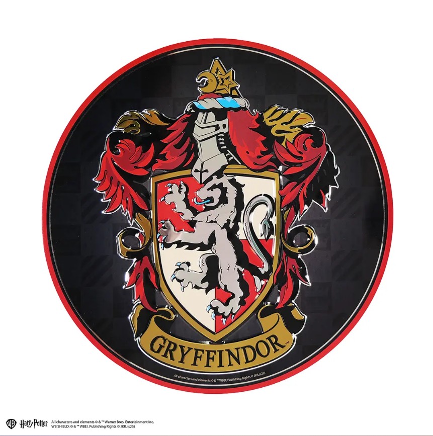 Plaque ronde en aluminium Gryffondor MAP6101 1