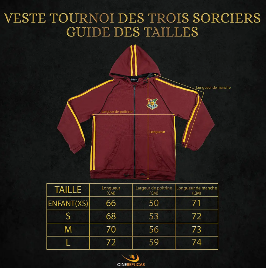 Veste tournois des 3 sorciers harry potter 4