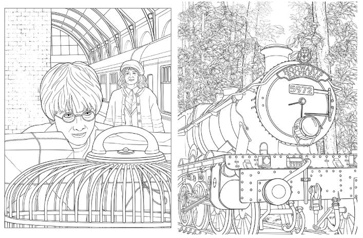 livre de coloriage poudlard express 2