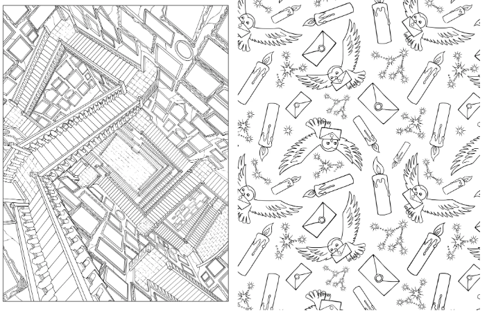 livre de coloriage poudlard 3