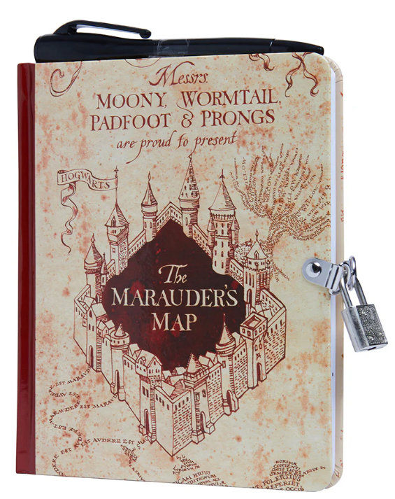 carnet avec stylo a encre invisible carte du maraudeur 1
